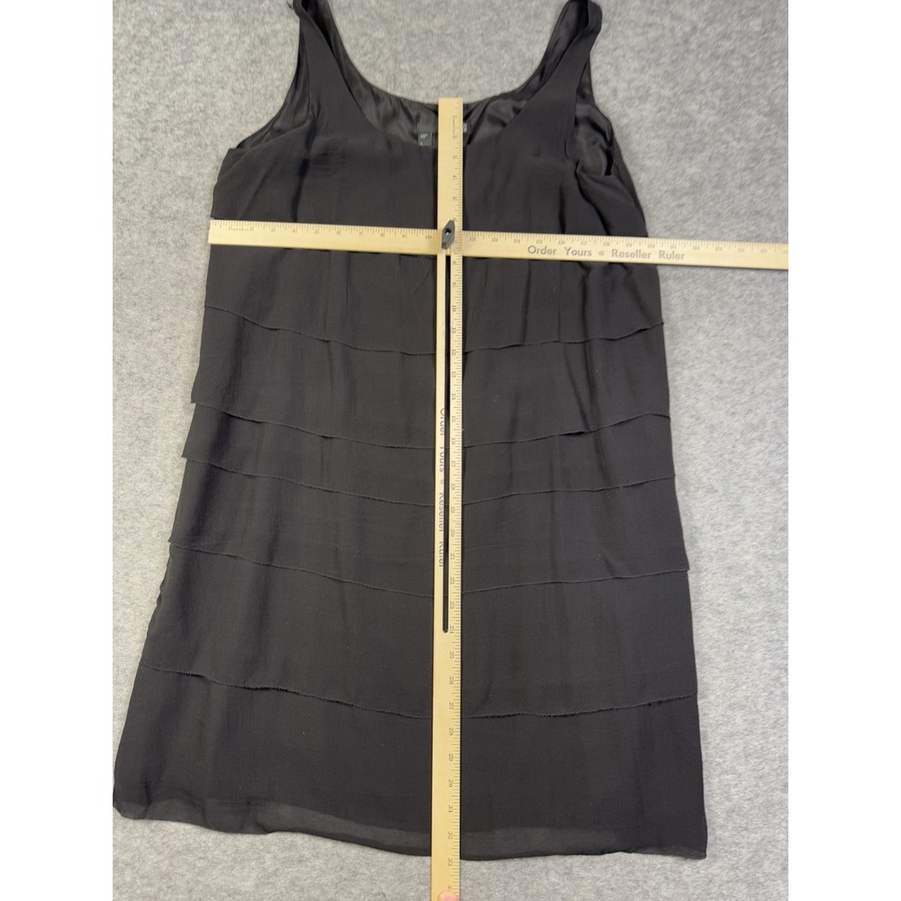 Eileen Fisher Dress Medium Black Tiered Lagenlook Minimalist Soft Boho - Picture 6 of 9